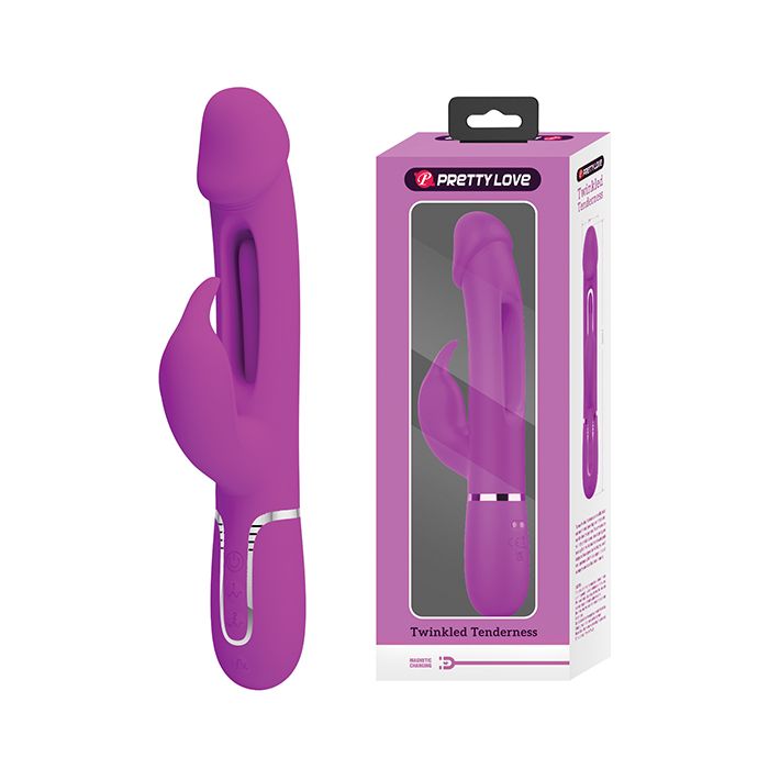 Pretty Love Twinkled Tenderness Kampas Flicking Rabbit - Fuchsia
