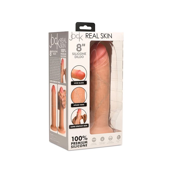 Curve Toys Jock Real Skin Silicone 8" Dildo
